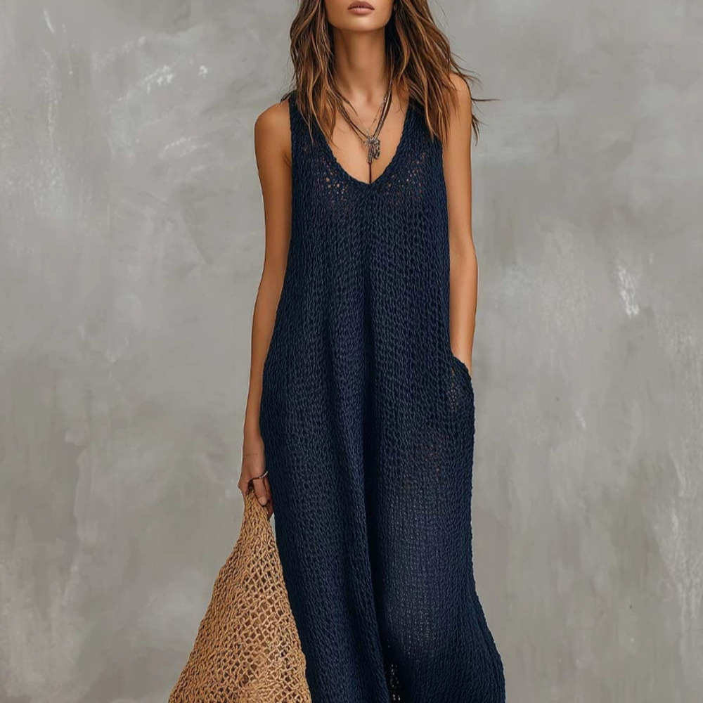 Forever 21 Western Bohemian Casual Sleeveless Knit Dress